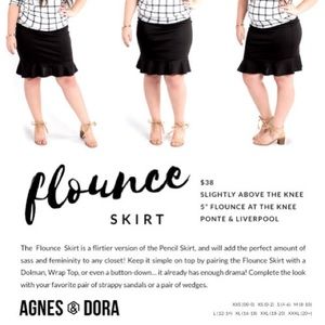 Agnes & Dora - Flounce Skirt - Black NWT